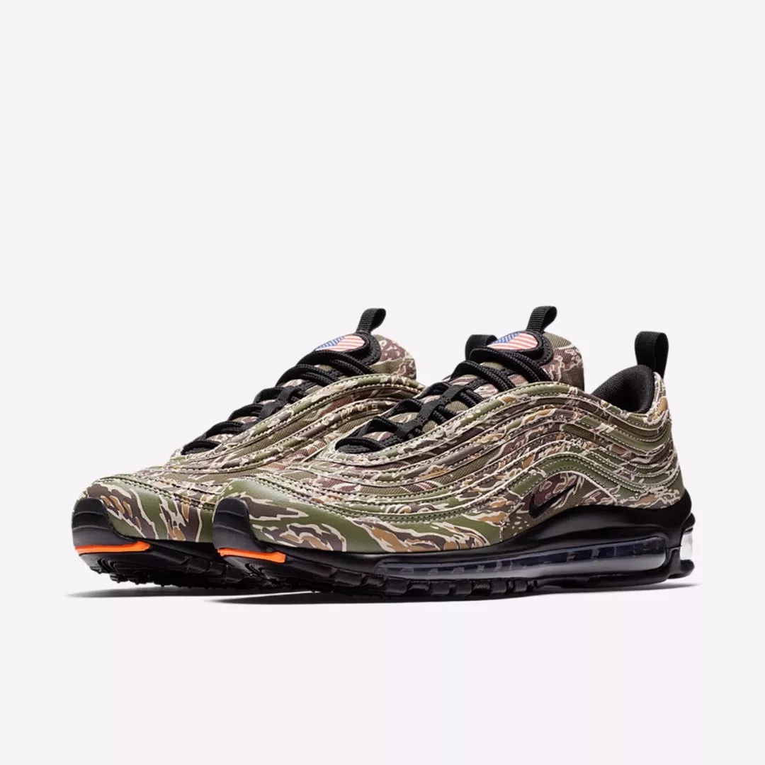 2018 Nike Air Max 97 Country Camo International Air USA Moon Grey Black